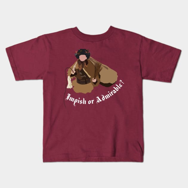 Dwight Schrute Impish or Admirable Belsnickel Art – The Office (white text) Kids T-Shirt by Design Garden